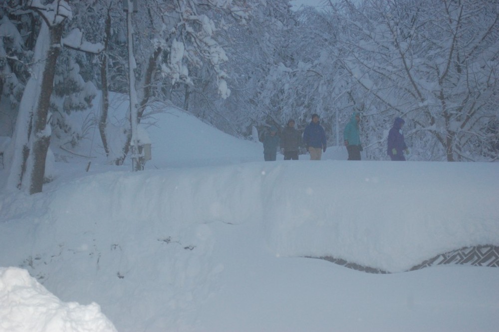 ふかふかの雪。静けさの中に新雪の音だけが聞こえてきます。